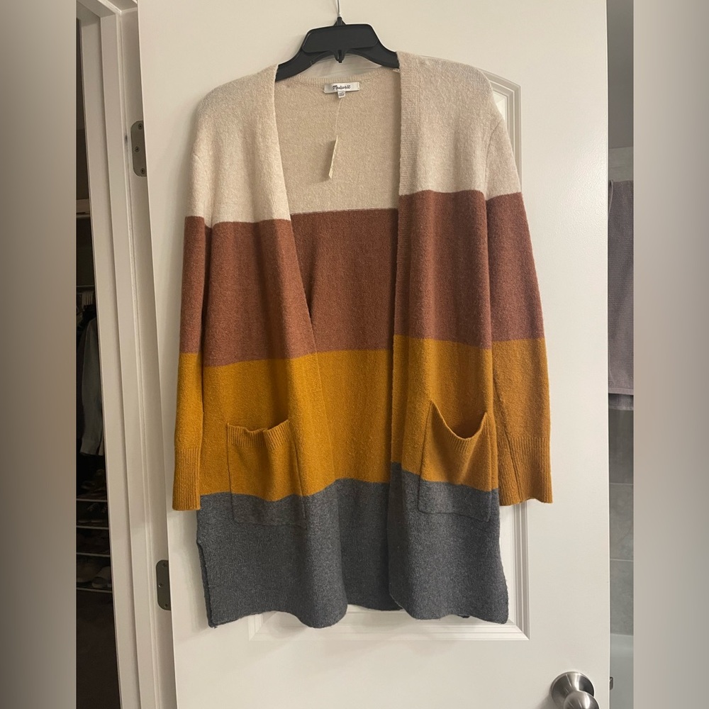 NWT Cozy multi color long open cardigan